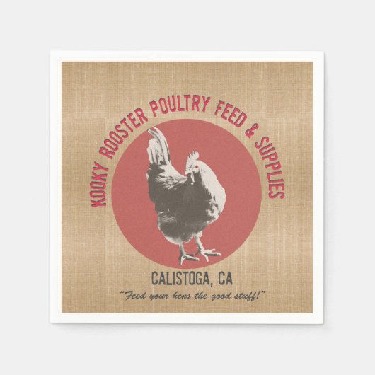 Haan look tafel servetten (Voorkant)