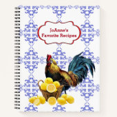 Haan met een mandje citroenen notitieboek (Voorkant)