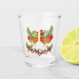 Haan met kip shot glas