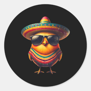 Haan Mexicaanse Cinco de Mayo Chicken Lover Grappi Ronde Sticker