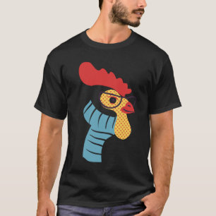 Haan Moderne Eenvoudige Zwarte Kunst Illustratie T-shirt
