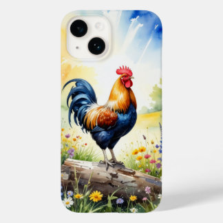 Haan neergestreken op een Log Phone Case