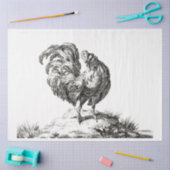 Haan op een Hill Decoupage  Boerderij Tissuepapier (Craft)