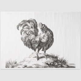 Haan op een Hill Decoupage  Boerderij Tissuepapier