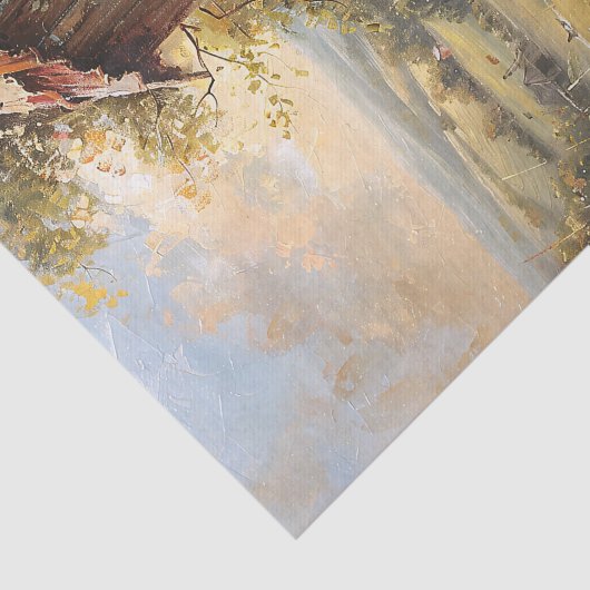 Haan op het Boerderij schilderij Decoupage Tissuepapier (Detail)