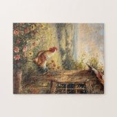 Haan op het Boerderij schilderij Rustiek Legpuzzel (Horizontaal)