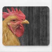 Haan op schuur hout muismat (Voorkant)