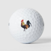 Haan op wit - Hand getrokken illustratie Golfballen (Voorkant)