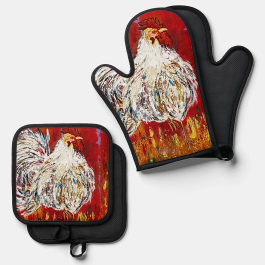 Haan Oven Mitt Ovenwant & Pannenlap Set (Voorkant / Achterkant)