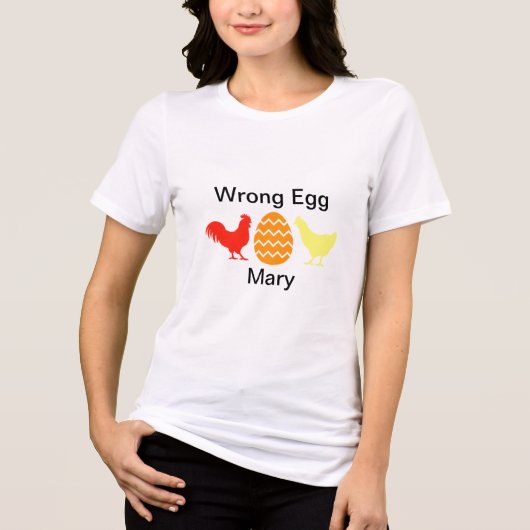 Haan, paasei, kip Tri-Blend shirt (Voorkant)