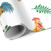 Haan patroon cadeaupapier (Rol Hoek)