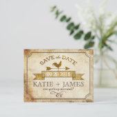  Haan Rustiek Land Save the Date Aankondigingskaart (Staand voorkant)