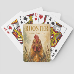 Haan Rustieke Boerderij Wilde Dieren Pokerkaarten