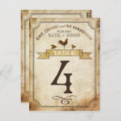 haan rustieke land tafel nummer Kaart (Voorkant / Achterkant)