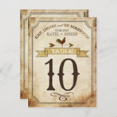 haan rustieke land tafel nummer Kaart (Voorkant / Achterkant)