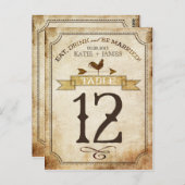  haan rustieke land tafel nummer Kaart (Voorkant / Achterkant)