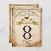 haan rustieke land tafel nummer Kaart (Voorkant / Achterkant)