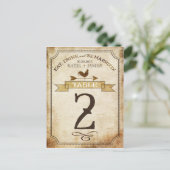  haan rustieke land tafel nummer Kaart (Staand voorkant)