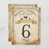  haan rustieke land tafel nummer Kaart (Voorkant / Achterkant)