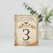  haan rustieke land tafel nummer Kaart (Staand voorkant)