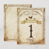  haan rustieke land tafel nummer Kaart (Voorkant / Achterkant)