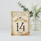  haan rustieke land tafel nummer Kaart (Staand voorkant)