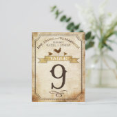  haan rustieke land tafel nummer Kaart (Staand voorkant)