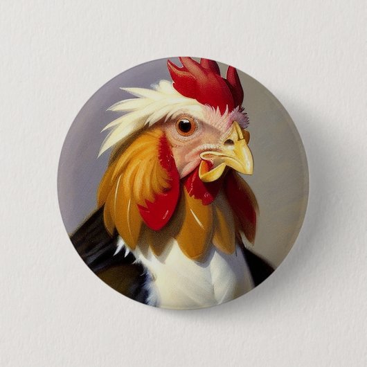 Haan Shooster Ronde Button 5,7 Cm (Voorkant)