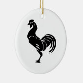 Haan silhouet keramisch ornament (Rechts)