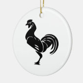 Haan silhouet keramisch ornament (Links)