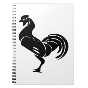 Haan silhouet notitieboek