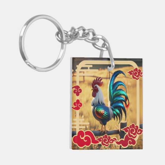 Haan sterrenbeeld sleutelhanger (Voorkant Links)