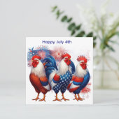 Haan van 4 juli kaart (Staand voorkant)