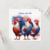 Haan van 4 juli kaart (Voorkant / Achterkant in situ)