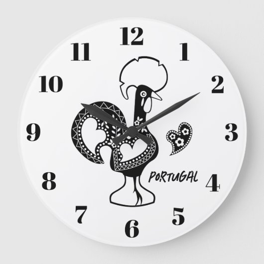 Haan van Barcelos, Portugal, silhouete Grote Klok (Voorkant)