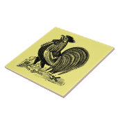 Haan van José Guadalupe Posada Tegeltje (Zijkant)