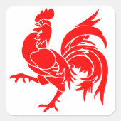 Haan van Wallonië. Vierkante Sticker (Voorkant)