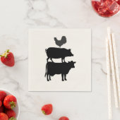 Haan Varken Koe Barnyard Party Papier Servet (Insitu)