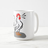 Haan Vector Illustratie Koffie Mok (Voorkant rechts)