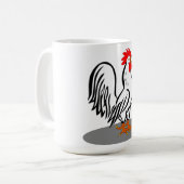 Haan Vector Illustratie Koffie Mok (Voorkant links)
