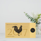 Haan Vietnamees Nieuwjaar 2017 Feestdagenkaart (Staand voorkant)