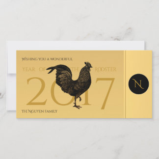 Haan Vietnamees Nieuwjaar 2017 Feestdagenkaart