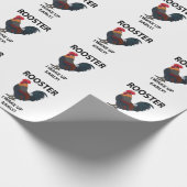 Haan Vogel Ik Wakker Vroeg Grappig Haan Cadeaupapier (Hoek)