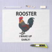 Haan Vogel Ik Wakker Vroeg Grappig Haan Tissuepapier (Craft)