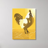 Haan Vogel Land Dier Geel Familie Thuis Canvas Afdruk (Voorkant)