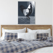 Haan Vogel Land Dier Midnight-Blue Keuken Canvas Afdruk (Insitu (Slaapkamer))