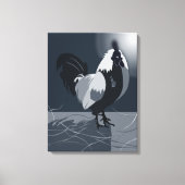 Haan Vogel Land Dier Midnight-Blue Keuken Canvas Afdruk (Voorkant)