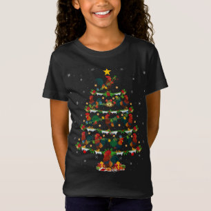 Haan Vogel Liefhebber Xmas Verlichting Haan Kerstm T-shirt