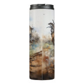 Haan Voor een schuur Thermosbeker (Achterkant)