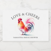 Haan Vrijgezellenfeest geschenken voor gasten Sparkling Wijnetiket (Enkel label)